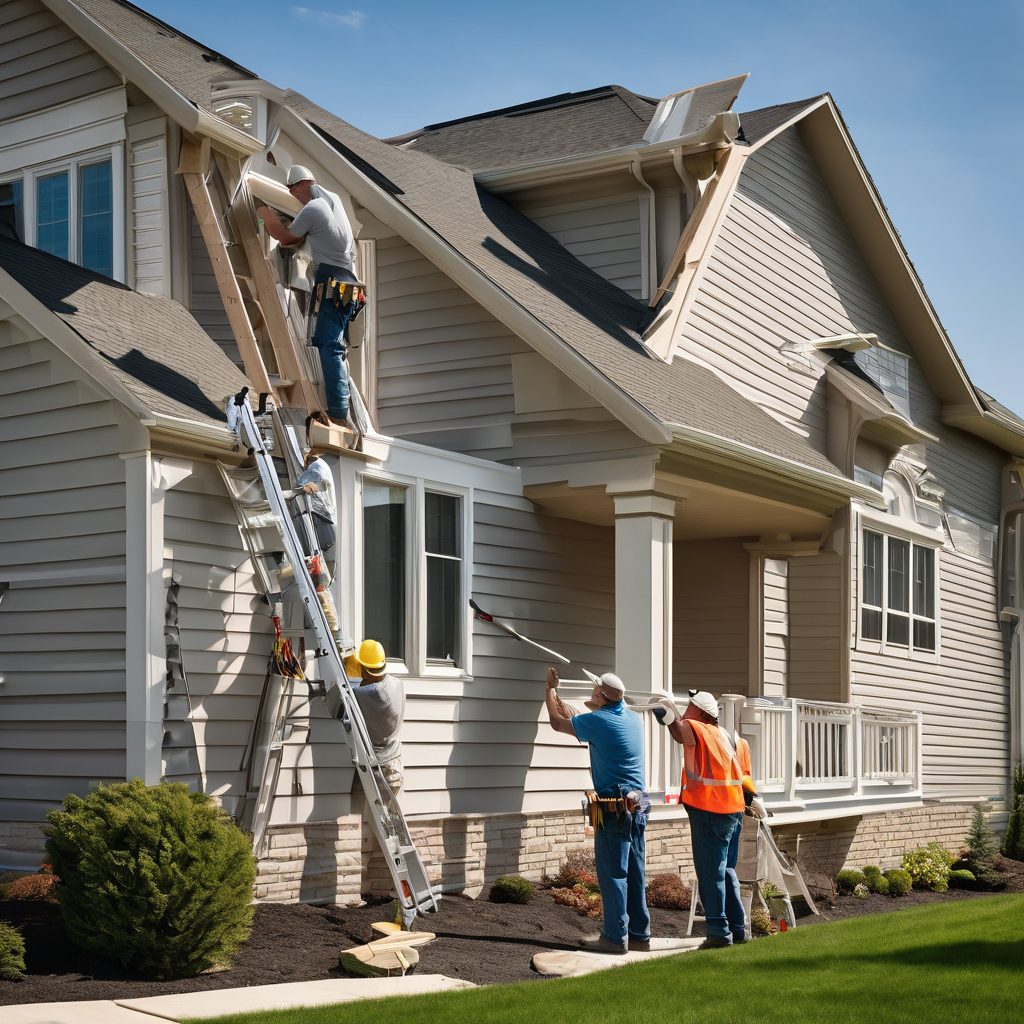 Siding panels being installed on a house exterior